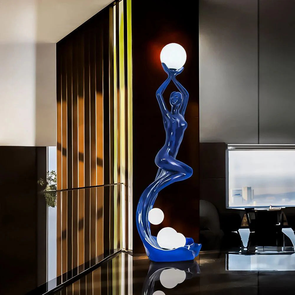 Mermaid Art Sculpture Floor Lamp - Nuvé