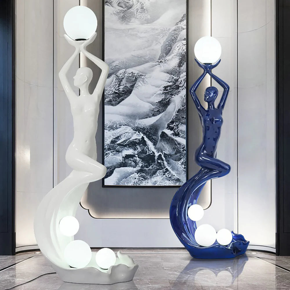 Mermaid Art Sculpture Floor Lamp - Nuvé