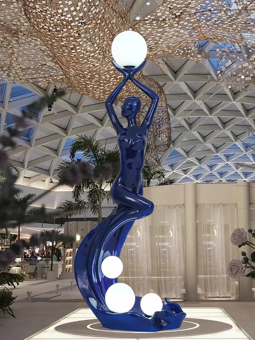 Mermaid Art Sculpture Floor Lamp - Nuvé