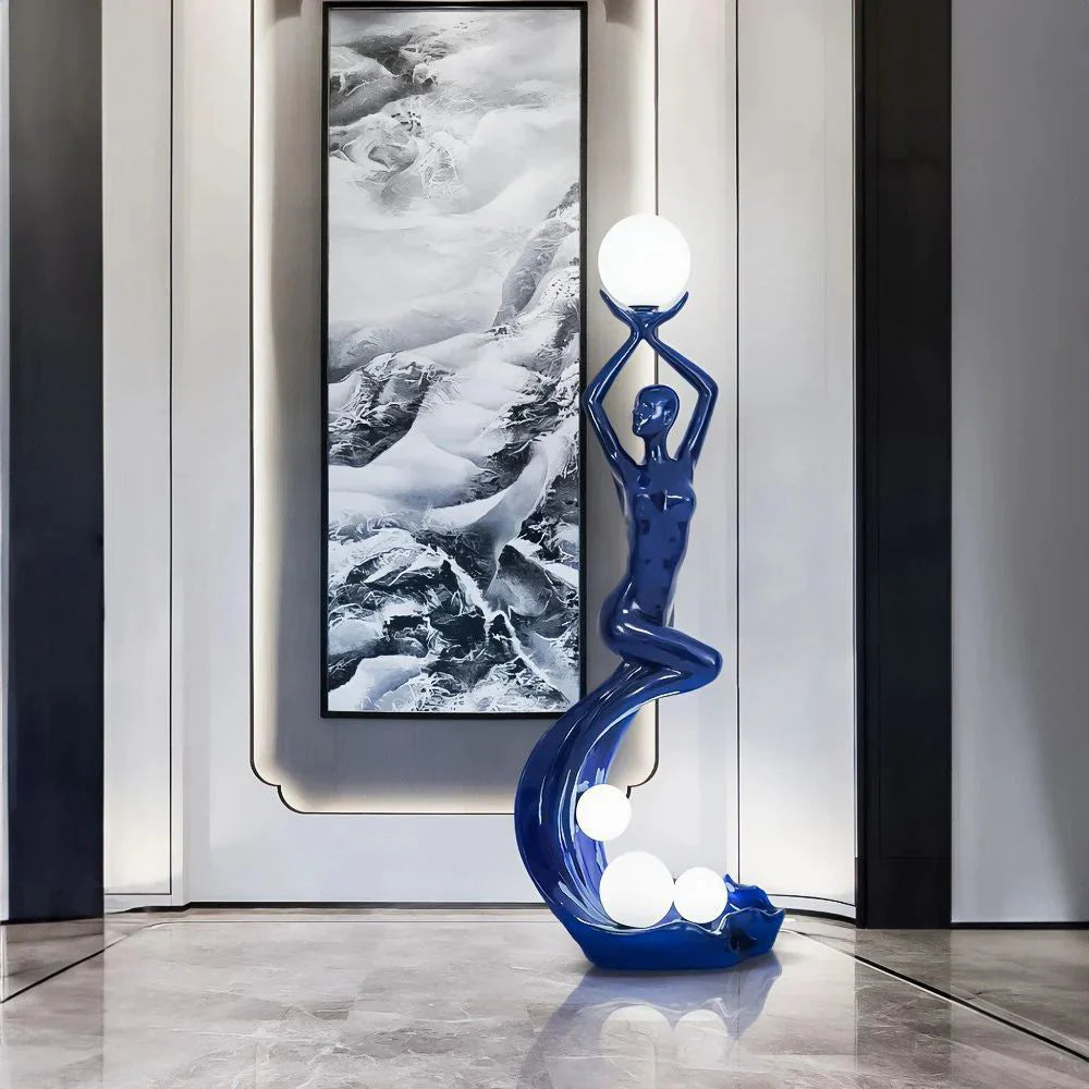 Mermaid Art Sculpture Floor Lamp - Nuvé