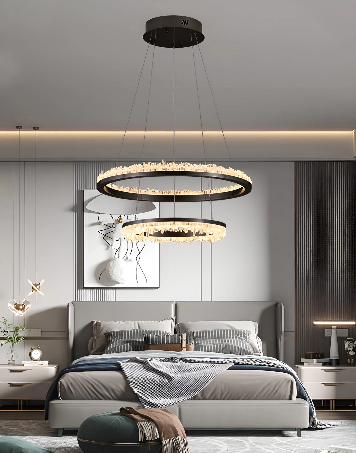 Minimalistic Crystal LED Chandelier - Nuvé