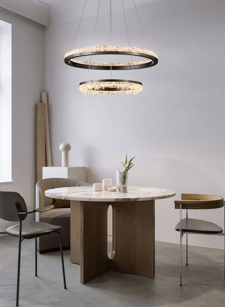 Minimalistic Crystal LED Chandelier - Nuvé