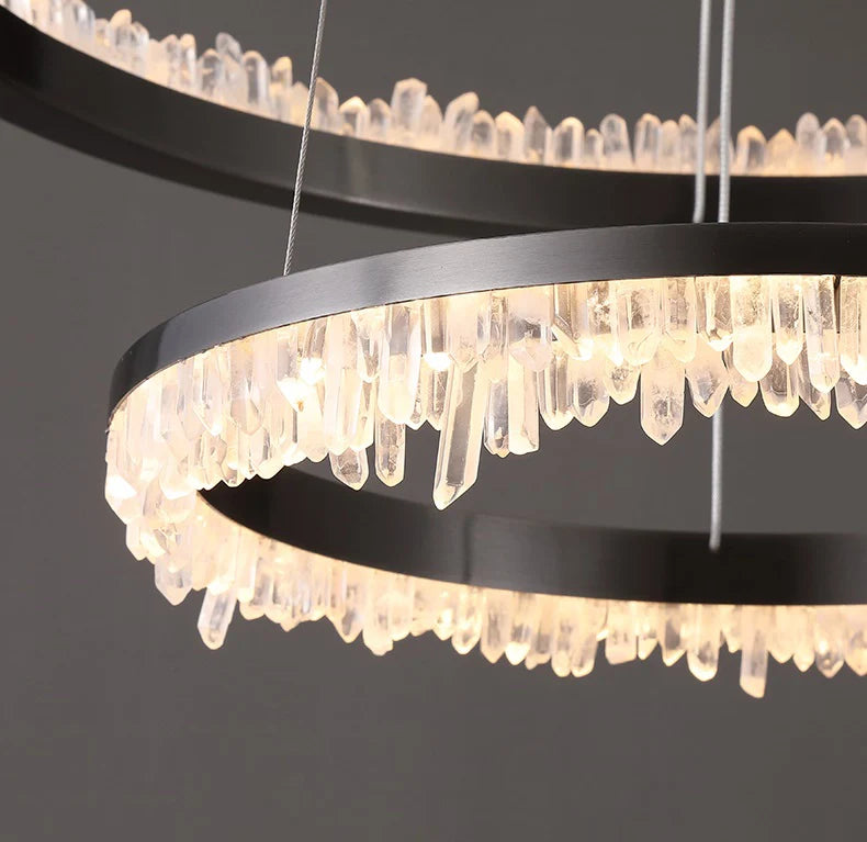 Minimalistic Crystal LED Chandelier - Nuvé