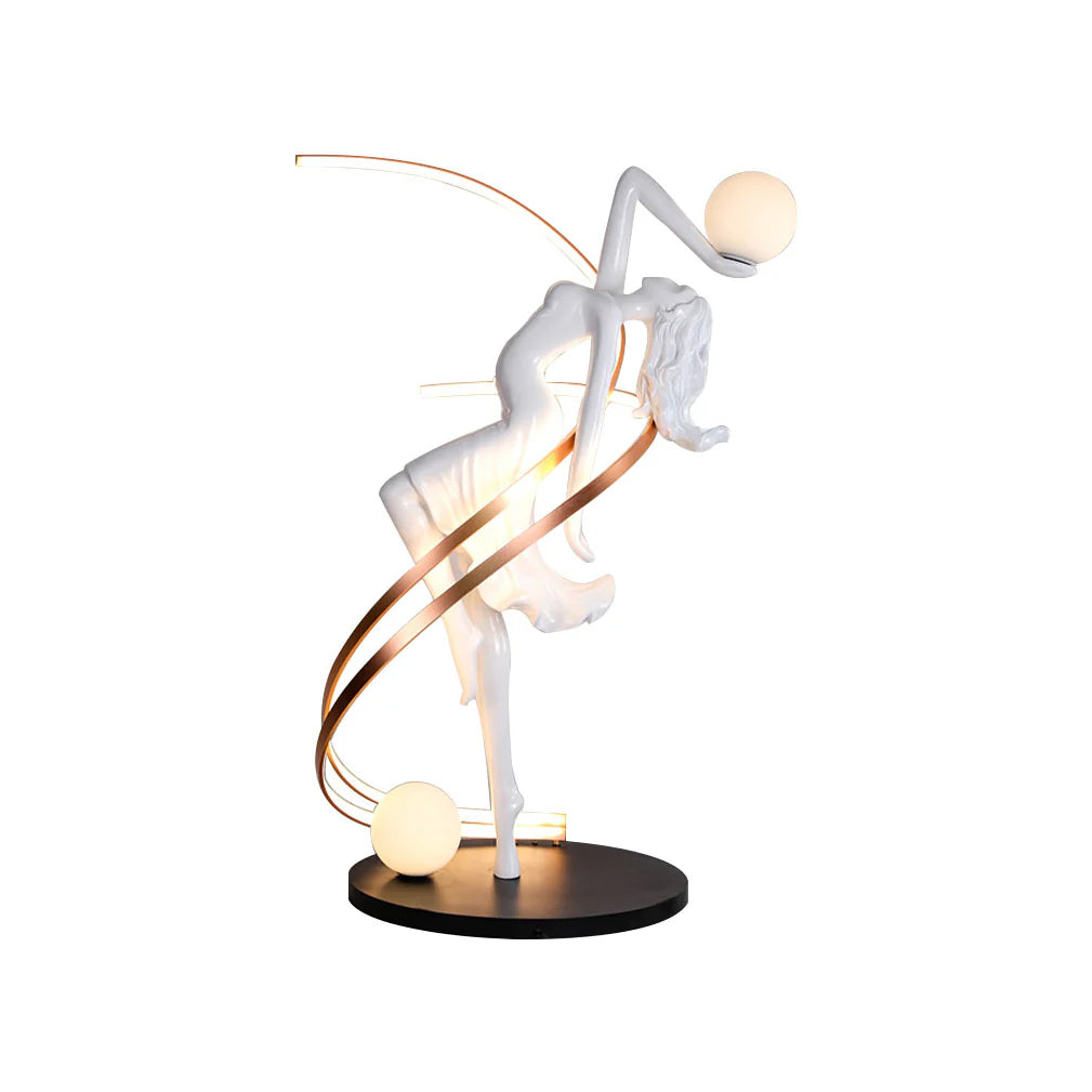 Misha Goddess White Statue Floor Lamp