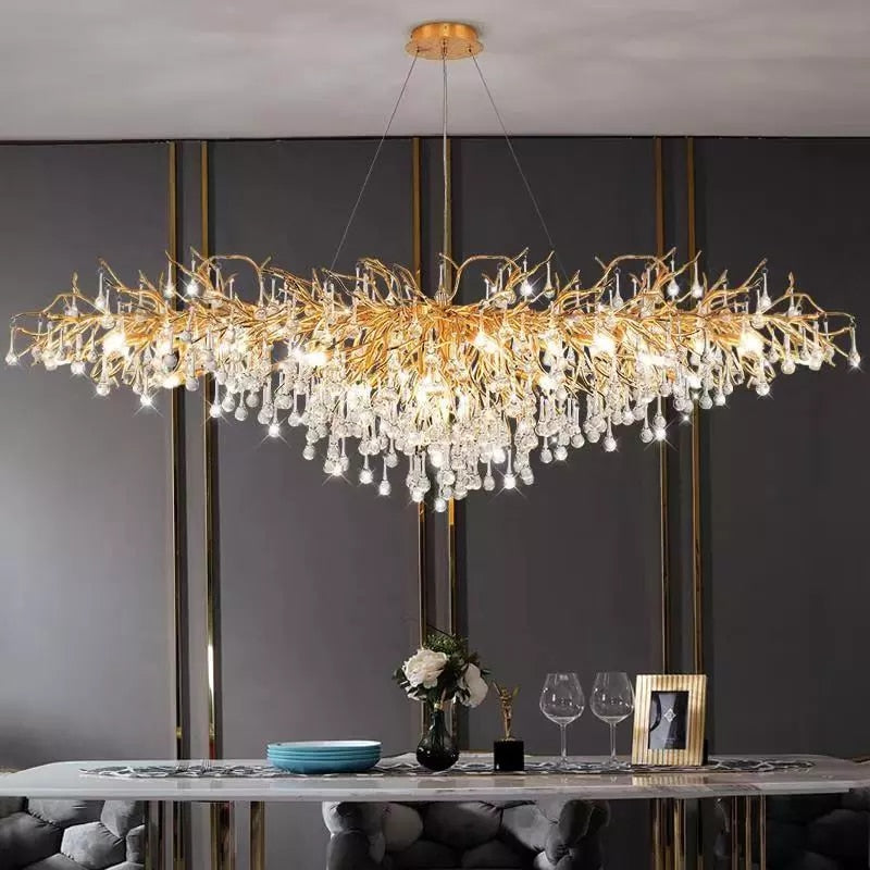 Ooze Drop-Shaped Crystal Chandelier - Nuvé