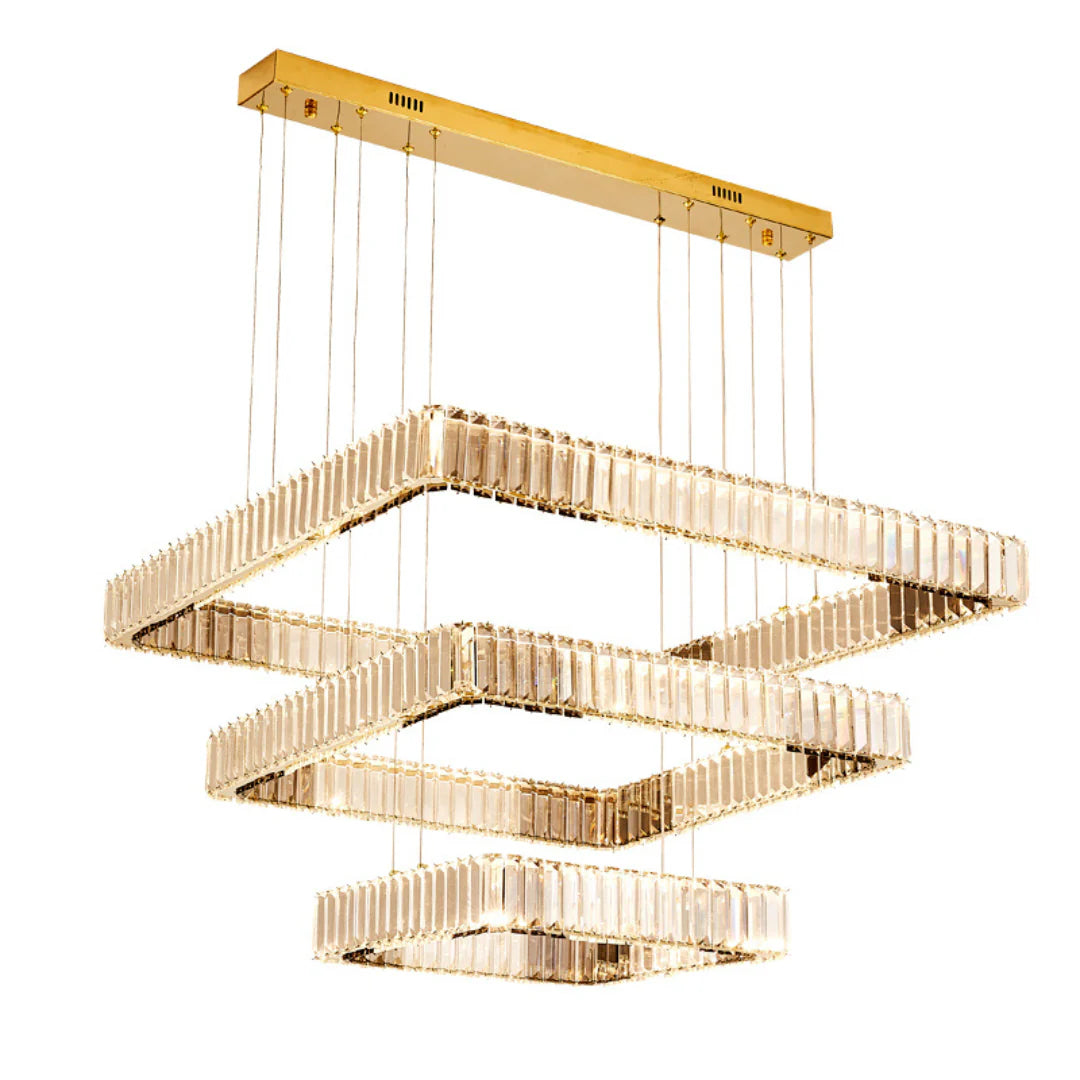 Modern Square Crystal Chandelier - Nuvé