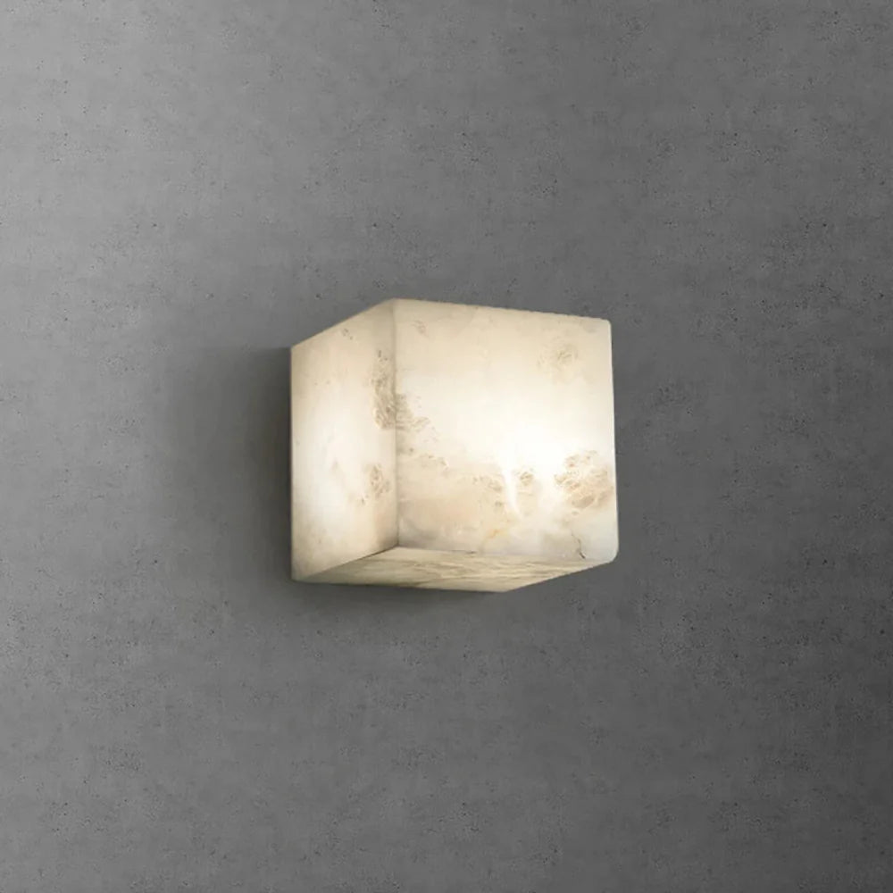 Modern Square Alabaster Wall Lamp - Nuvé