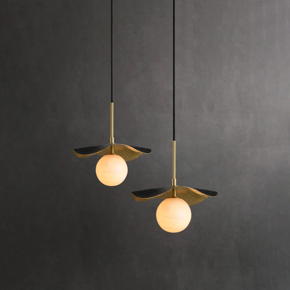 Alabaster Montera Brass Pendant Light - Nuvé
