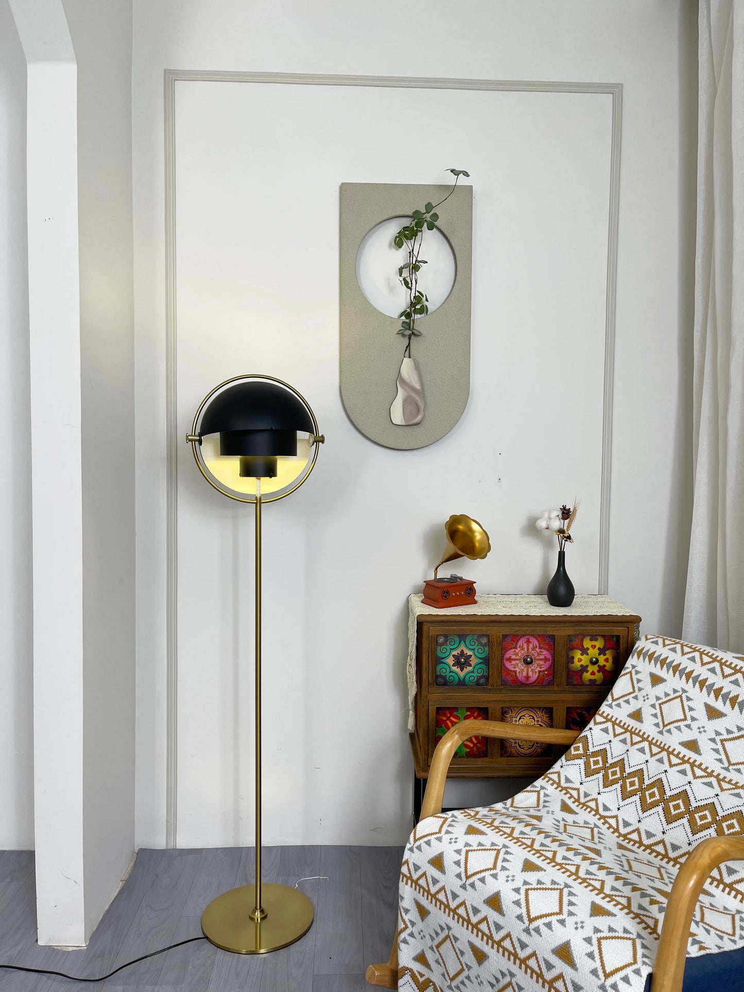 Multi-Lite Rotating Ball Floor Lamp - Nuvé