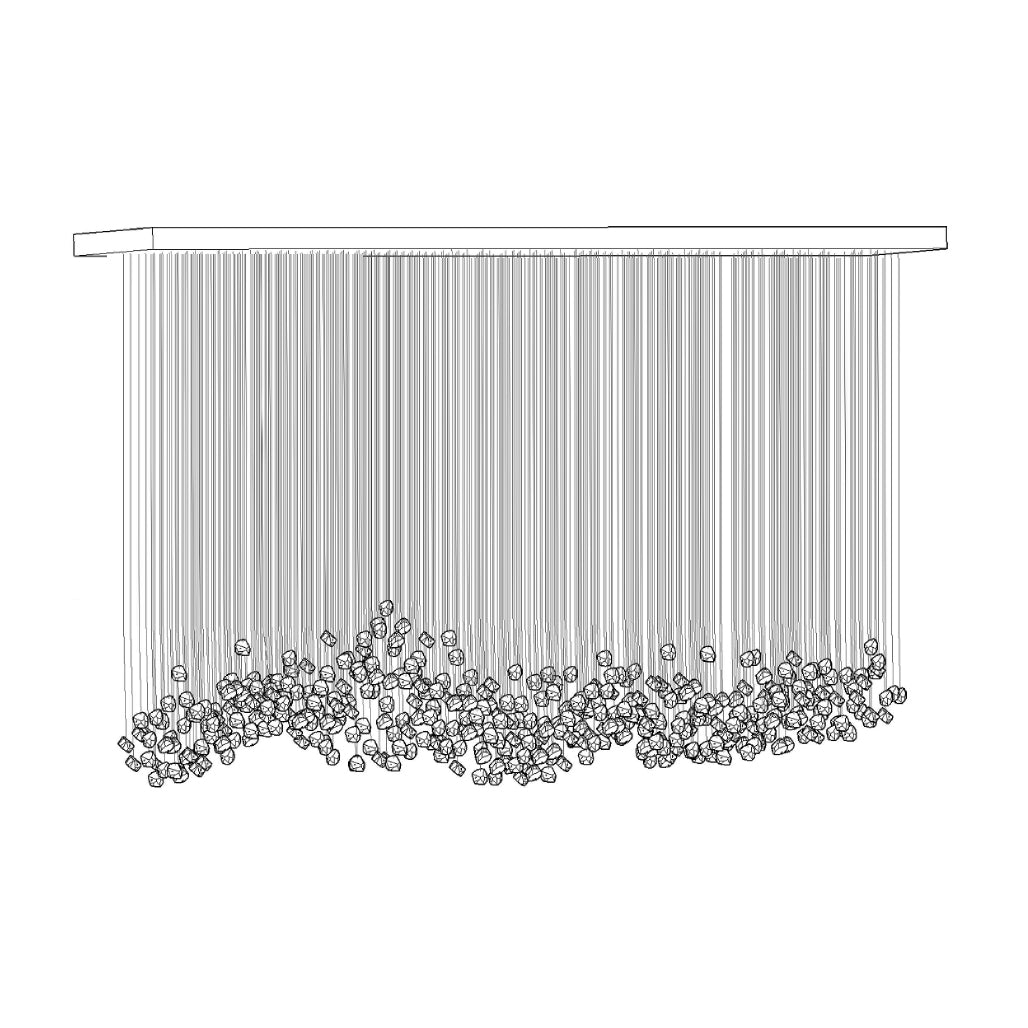 Multicolor Crystal Stone Chandelier - Nuvé