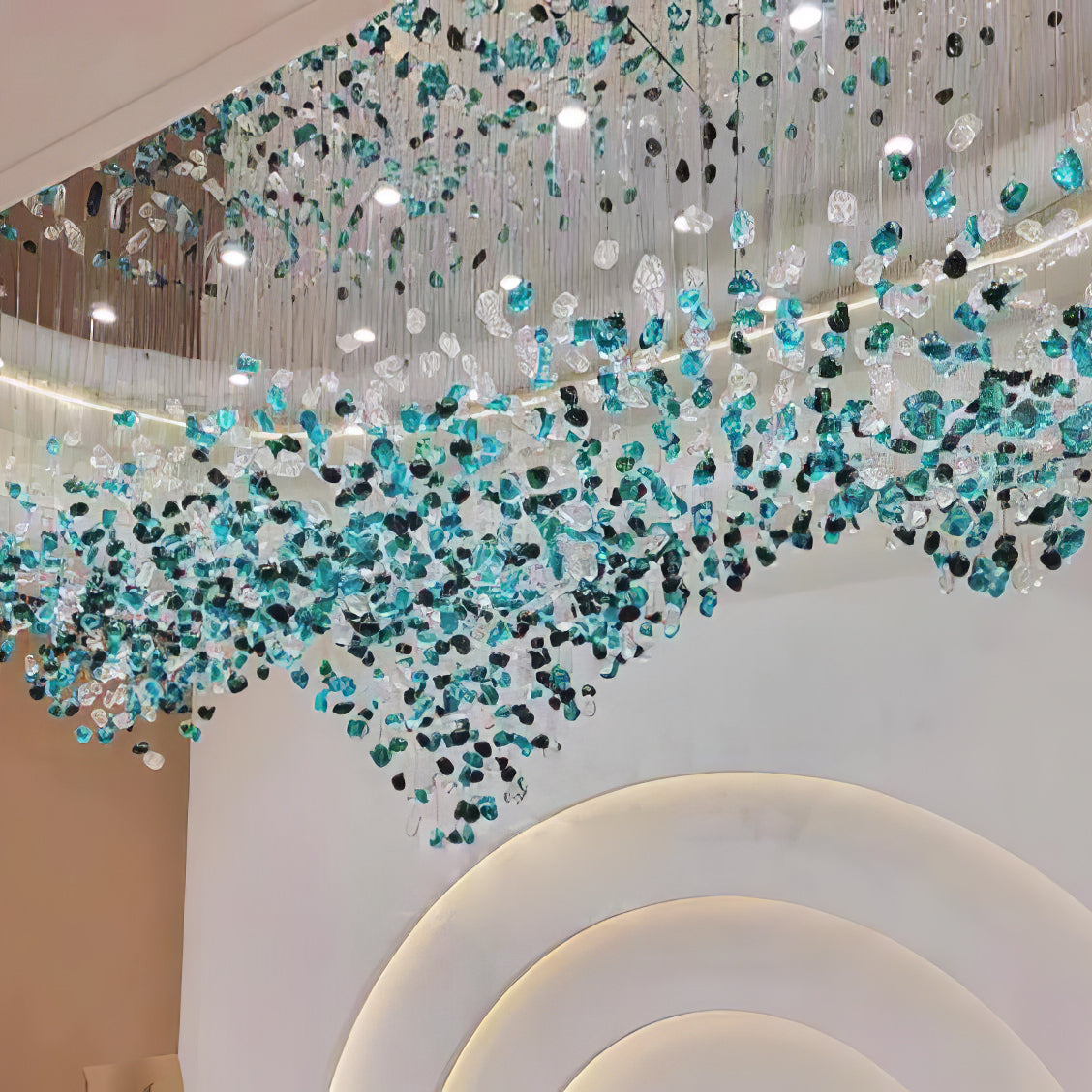 Multicolor Crystal Stone Chandelier - Nuvé