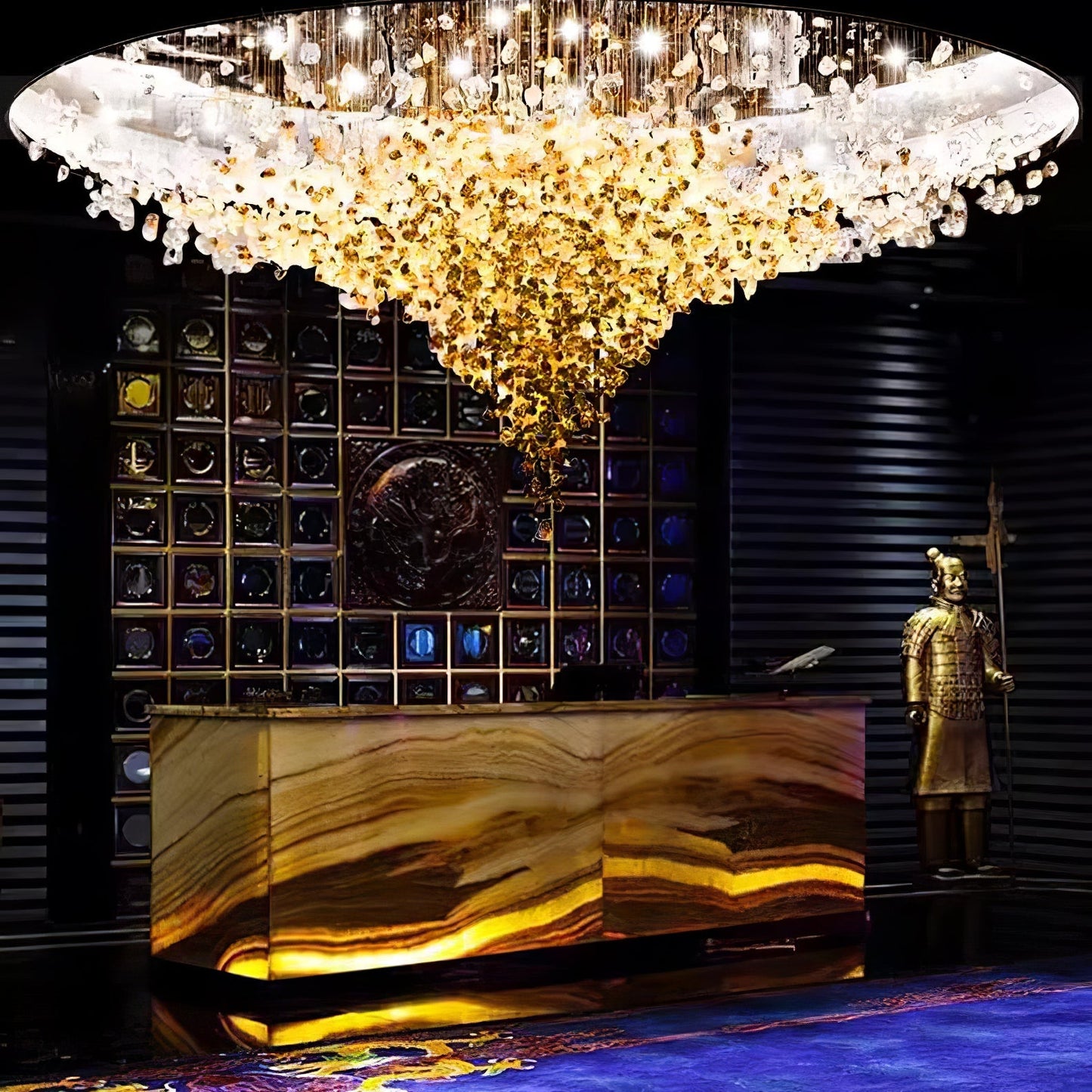 Multicolor Crystal Stone Chandelier - Nuvé