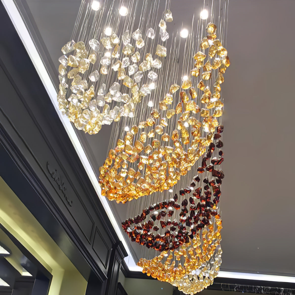 Multicolor Crystal Stone Chandelier - Nuvé