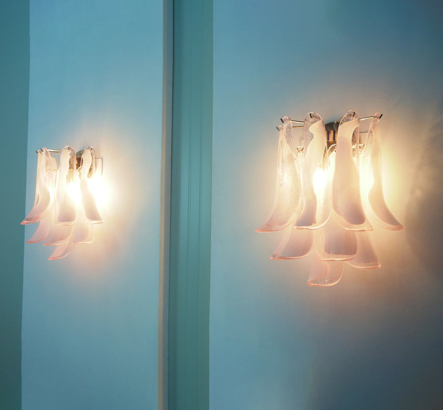 Vintage Murano Pink Wall Lights - Nuvé
