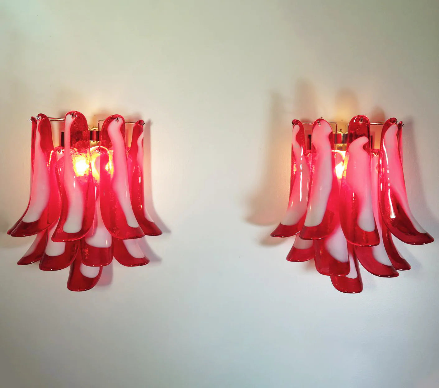 Vintage Murano Red Wall Lights - Nuvé