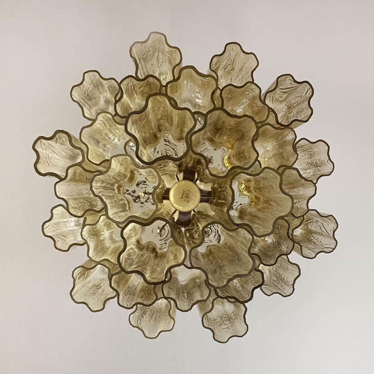 Fantastic Amber Murano Glass Tube Chandelier - Nuvé