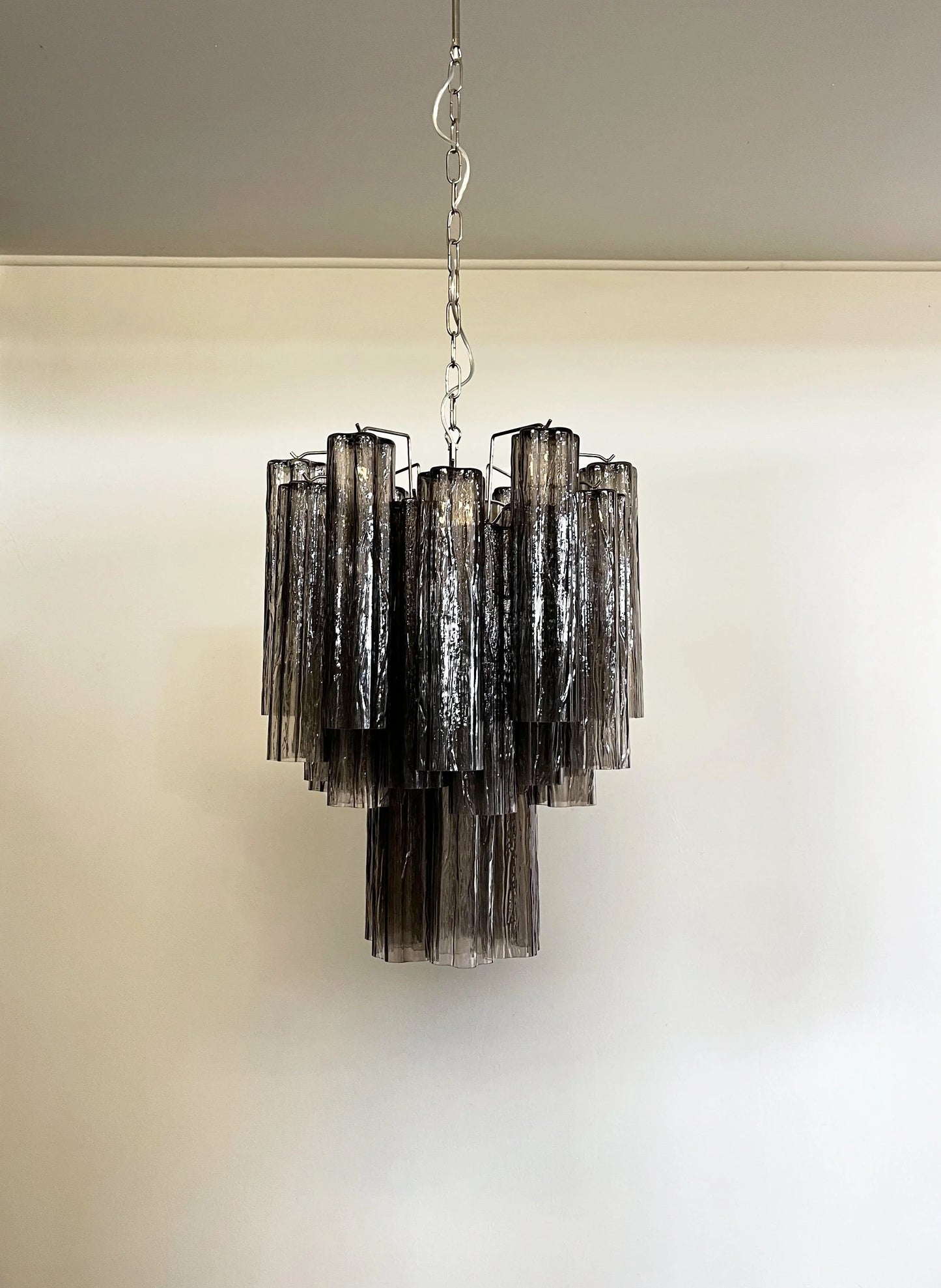Fantastic Smoked Murano Glass Tube Chandelier - Nuvé