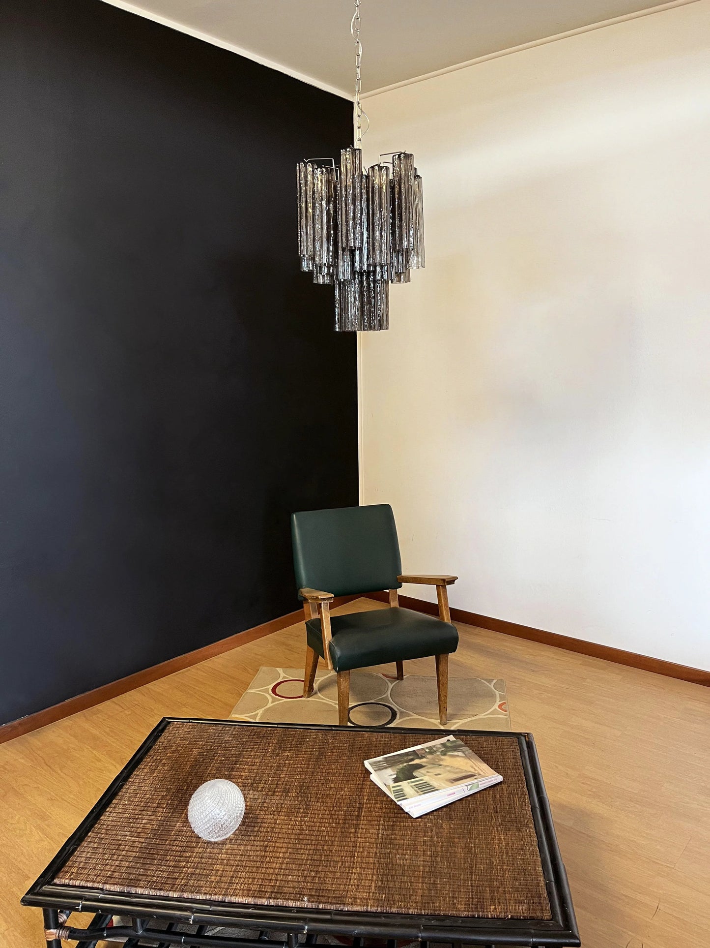 Fantastic Smoked Murano Glass Tube Chandelier - Nuvé