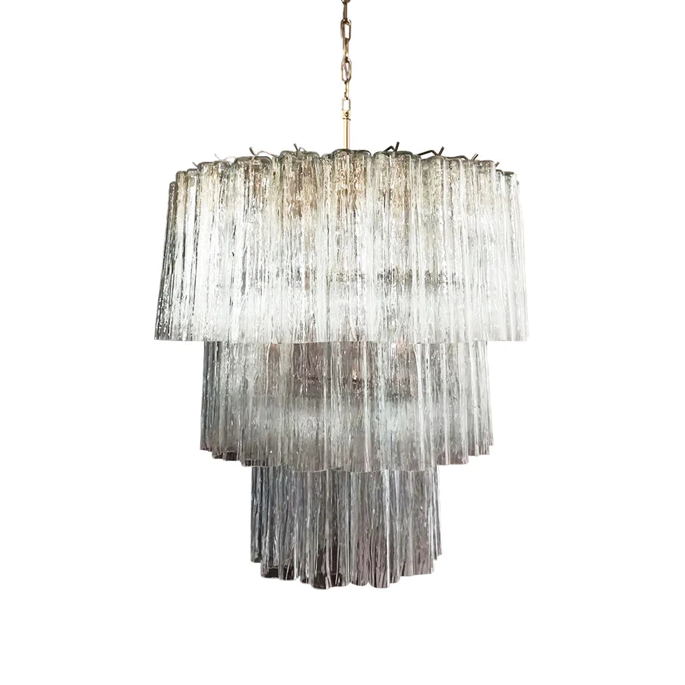 Murano Transparent Glass Tube Chandelier - Nuvé
