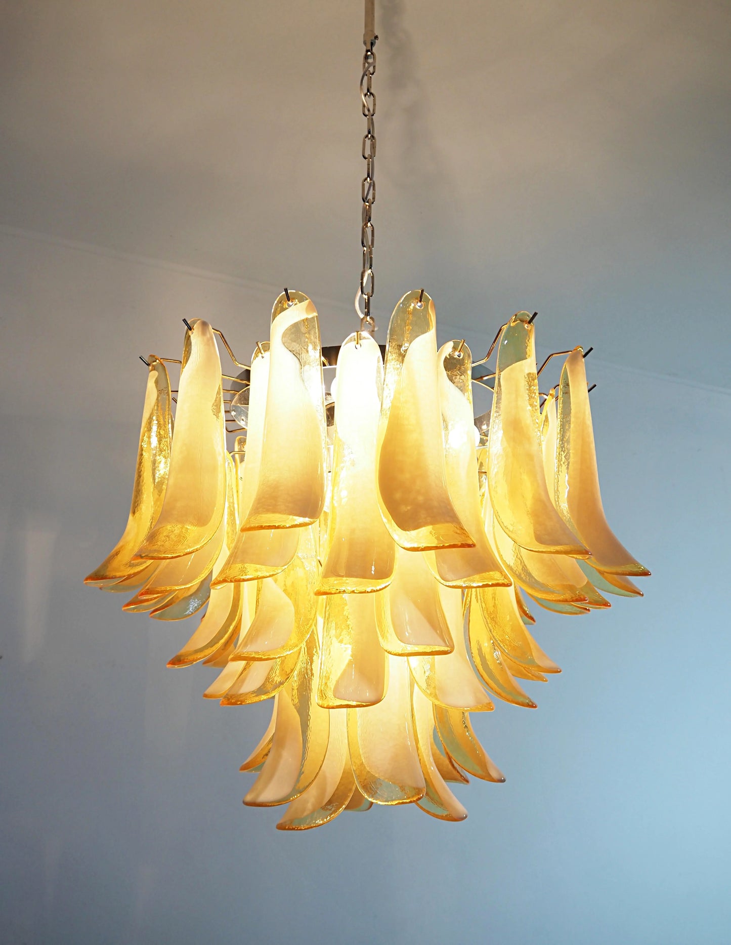 Vintage Caramels Glass Murano Petals Chandelier - Nuvé
