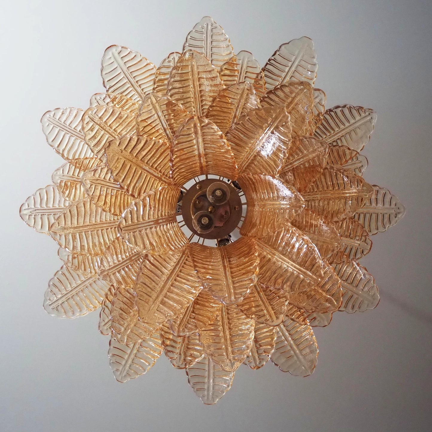 Murano Amber Ferns Glass Chandelier - Nuvé
