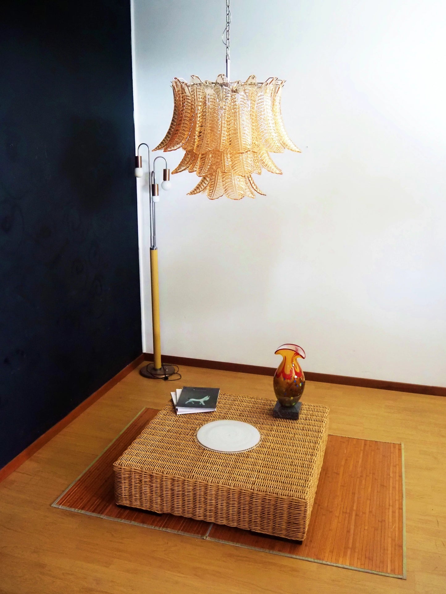 Murano Amber Ferns Glass Chandelier - Nuvé