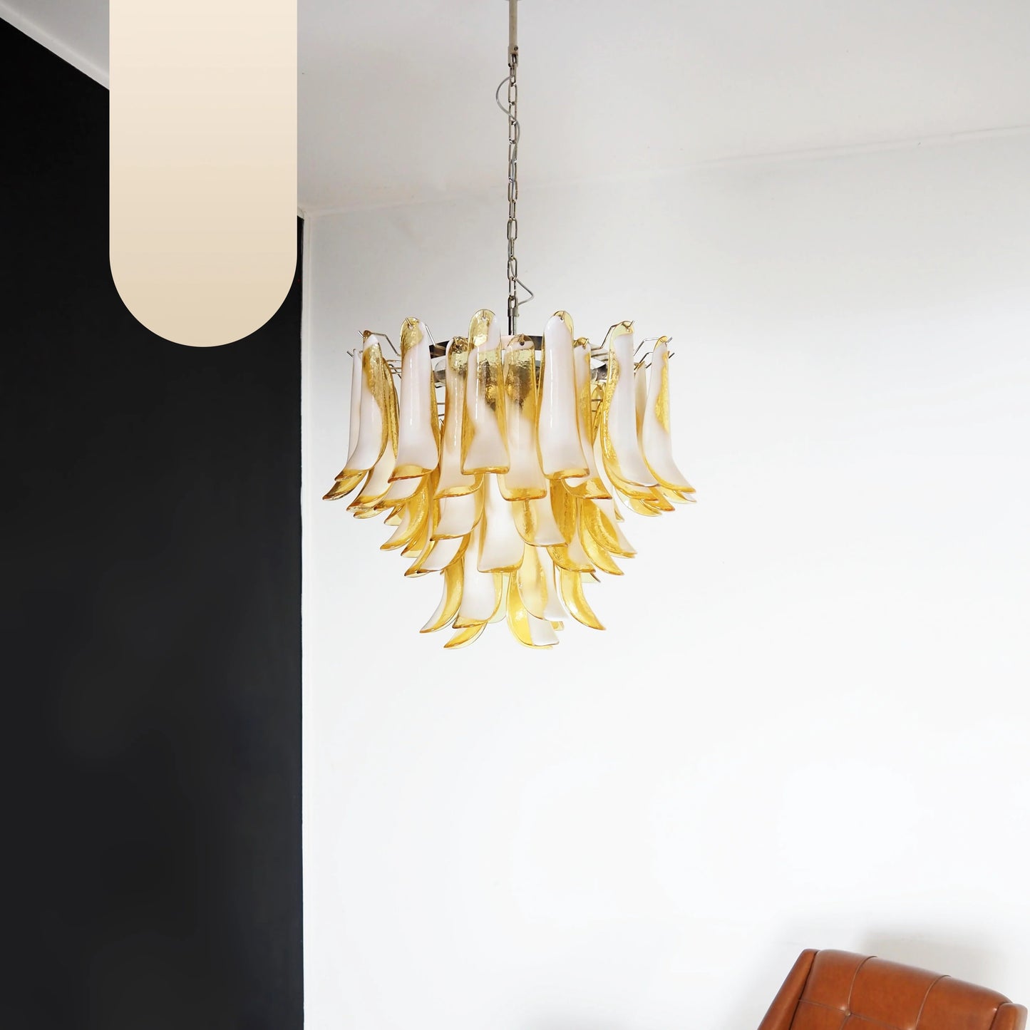 Vintage Caramels Glass Murano Petals Chandelier - Nuvé