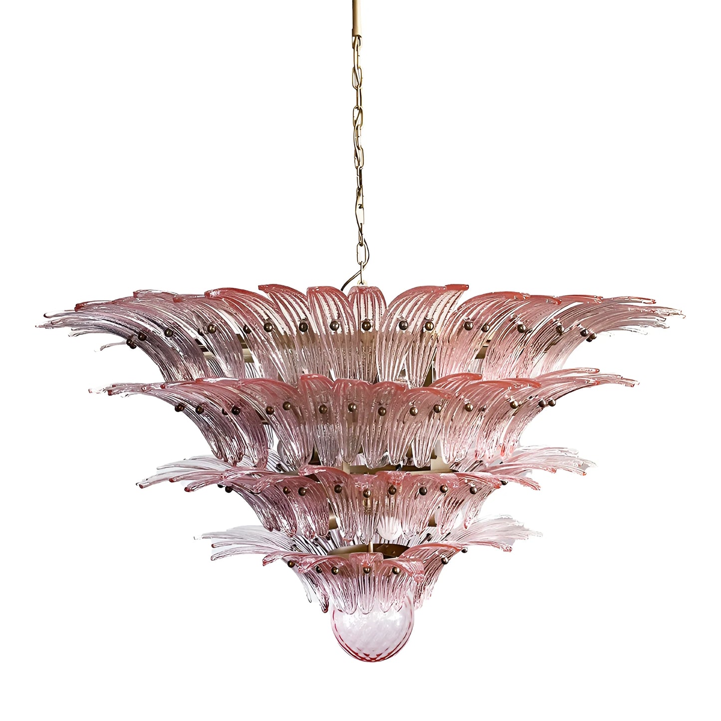 Murano Palmette Pink Chandelier - Nuvé