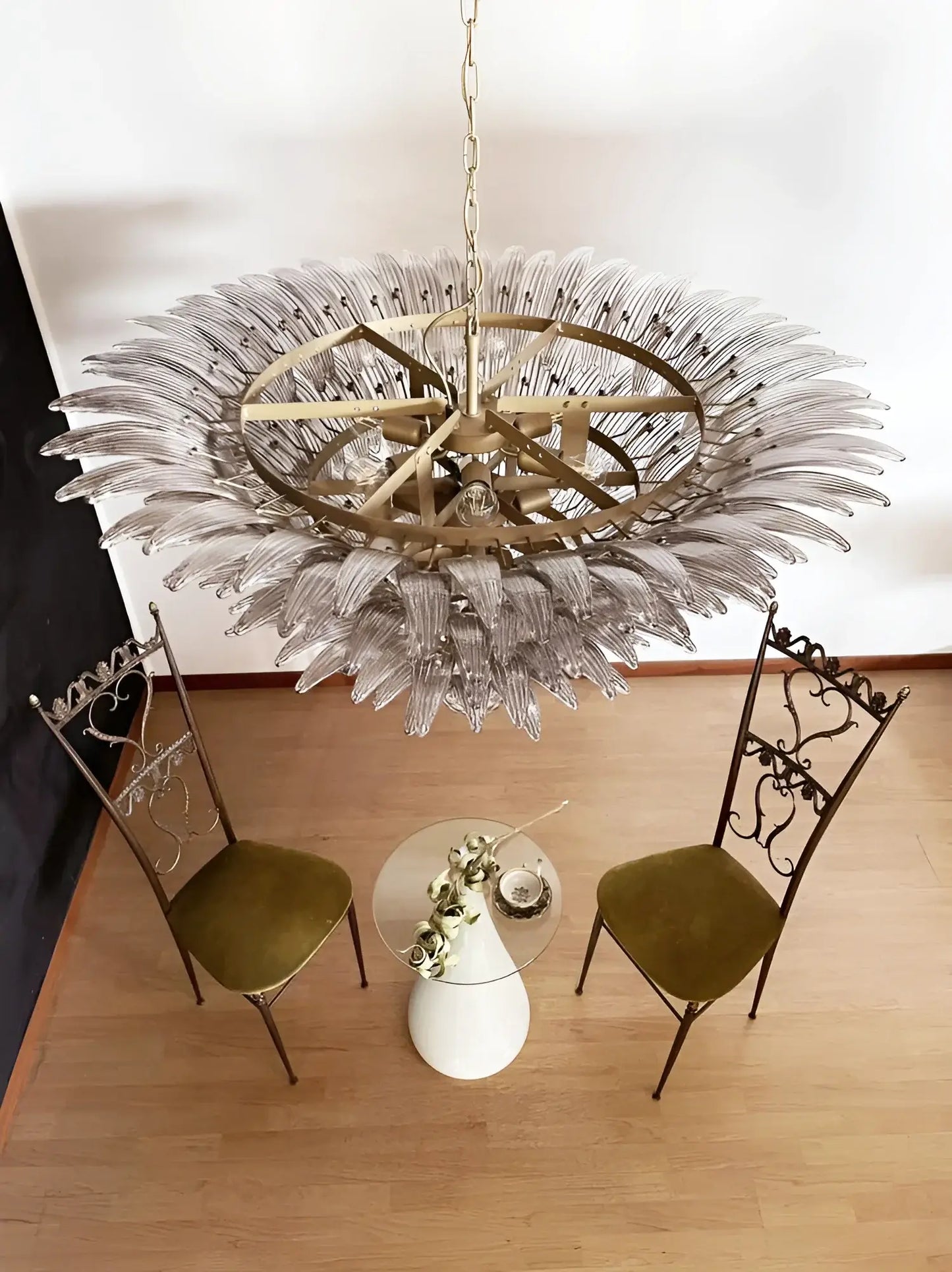 Murano Palmette Smoked Chandelier - Nuvé