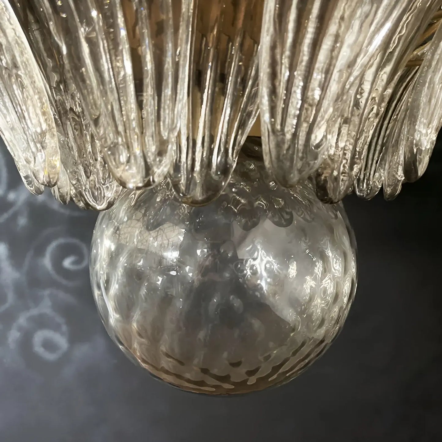 Murano Palmette Smoked Chandelier - Nuvé