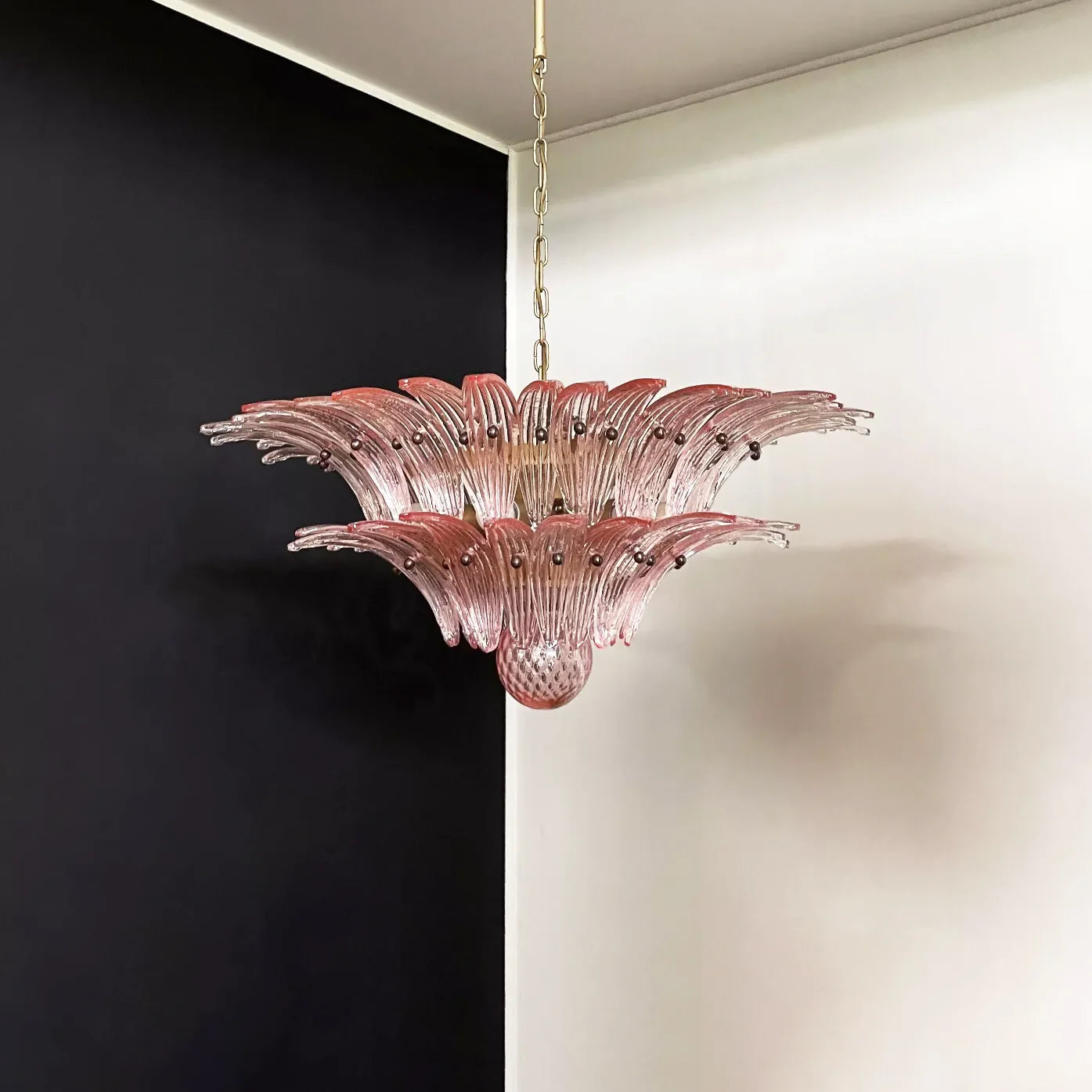 Murano Palmette Pink Chandelier - Nuvé