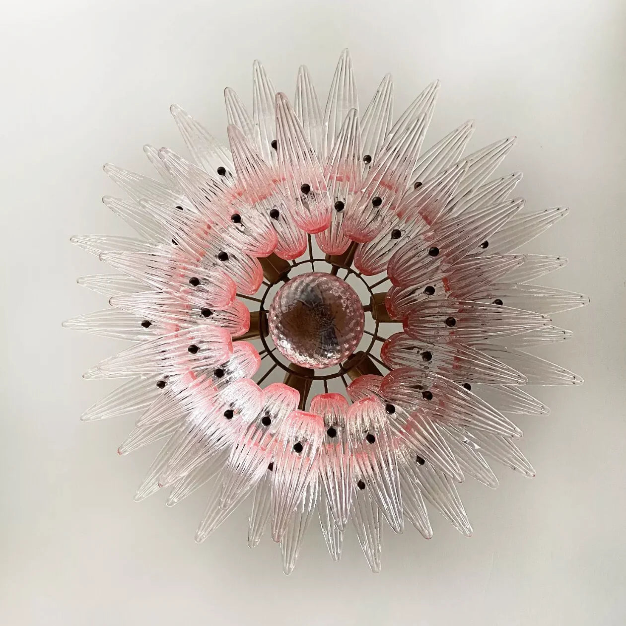 Murano Palmette Pink Chandelier - Nuvé