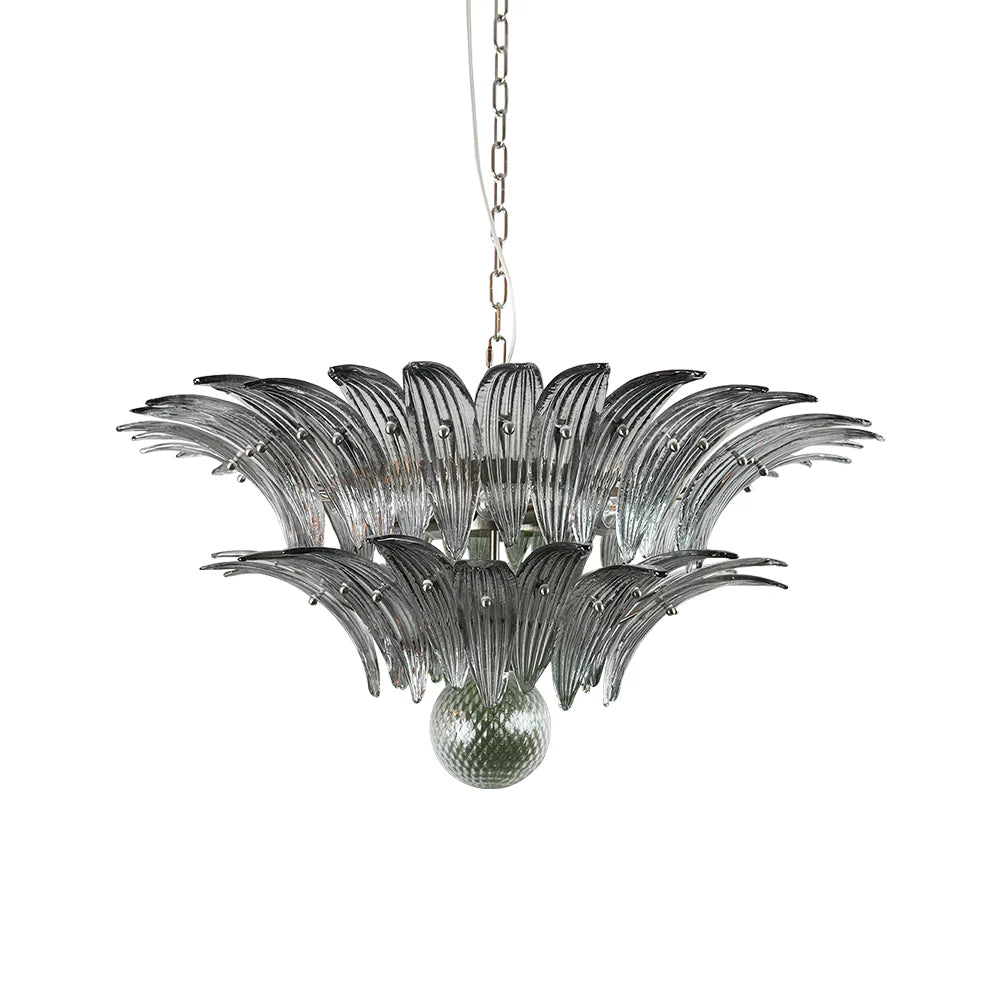Murano Palmette Smoked Chandelier - Nuvé