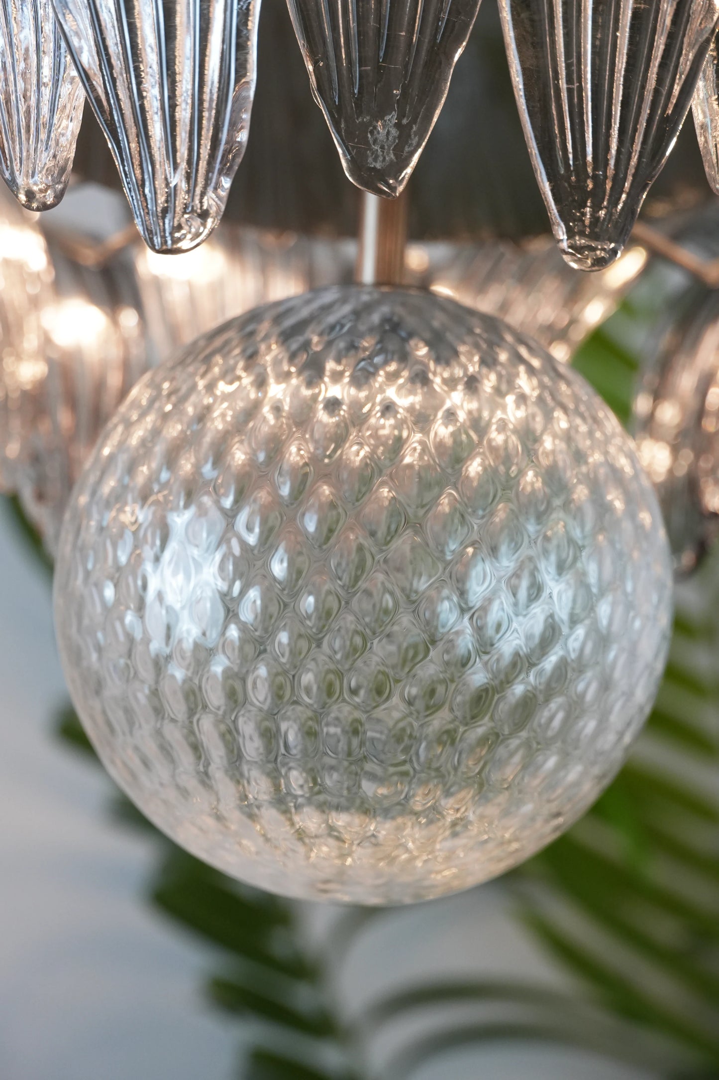 Murano Palmette Smoked Chandelier - Nuvé