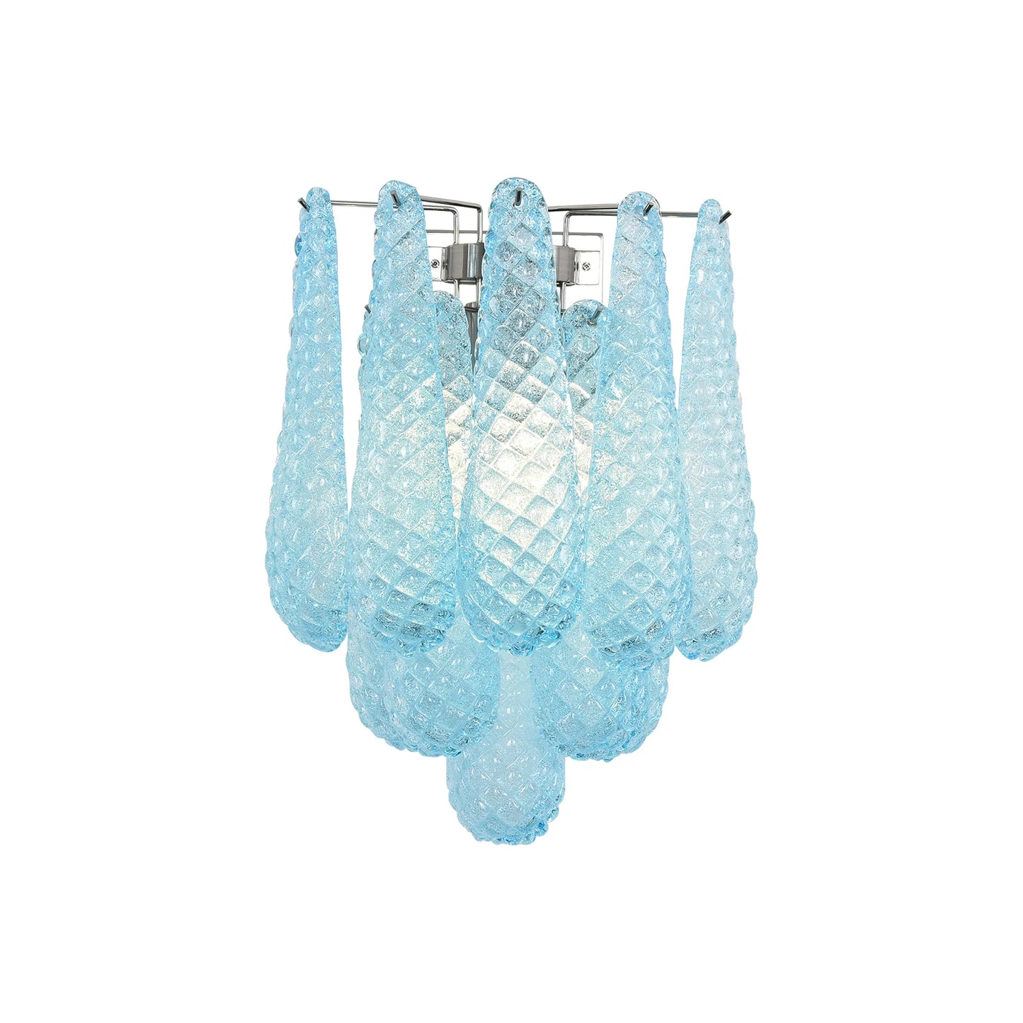 Murano Petals Glass Blue Wall Light - Nuvé