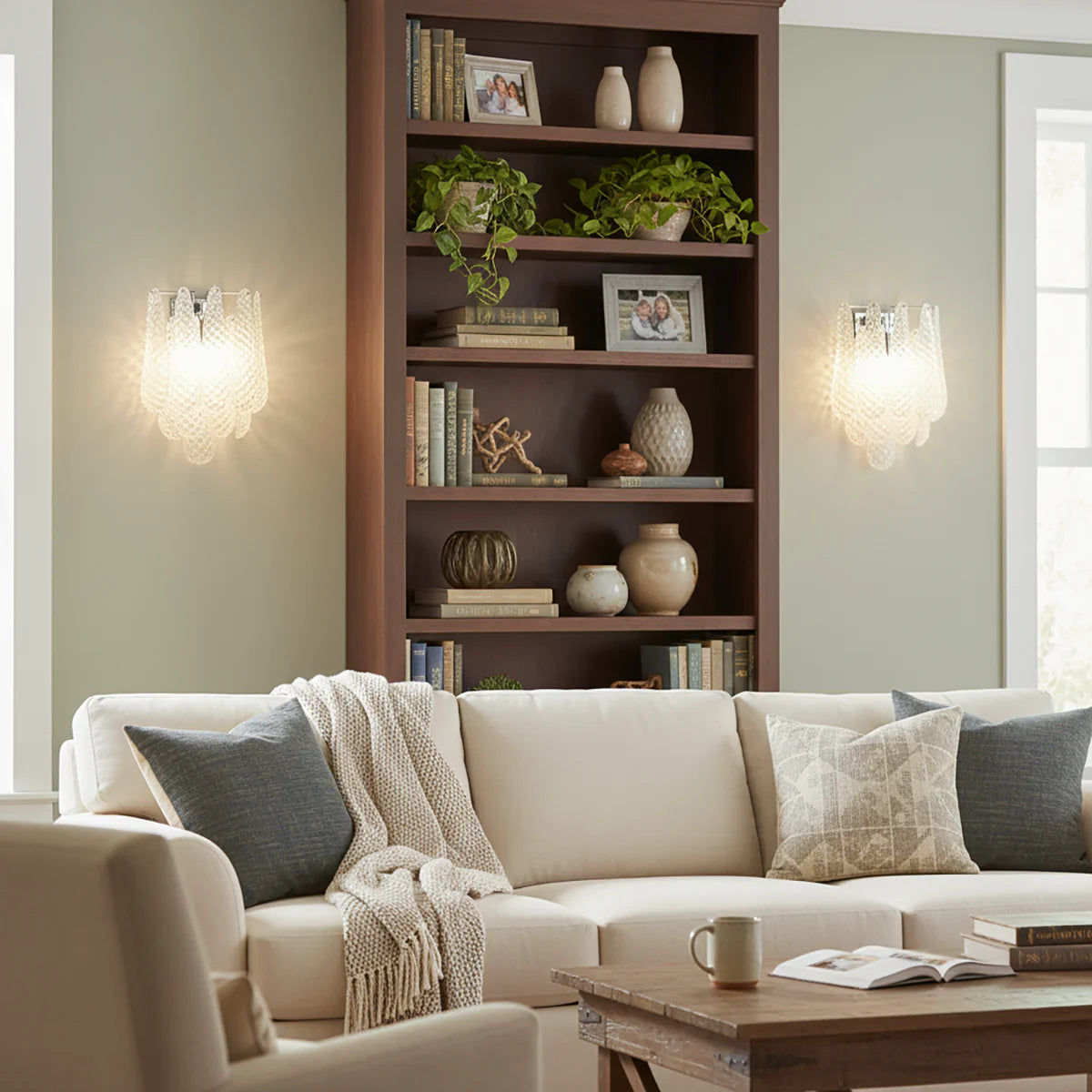 Murano Petals Transparent Wall Light - Nuvé