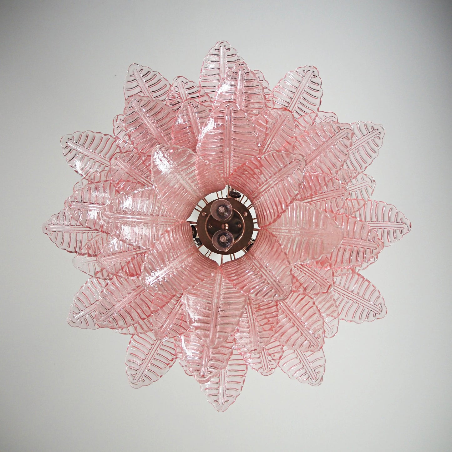 Murano Pink Ferns Glass Chandelier - Nuvé