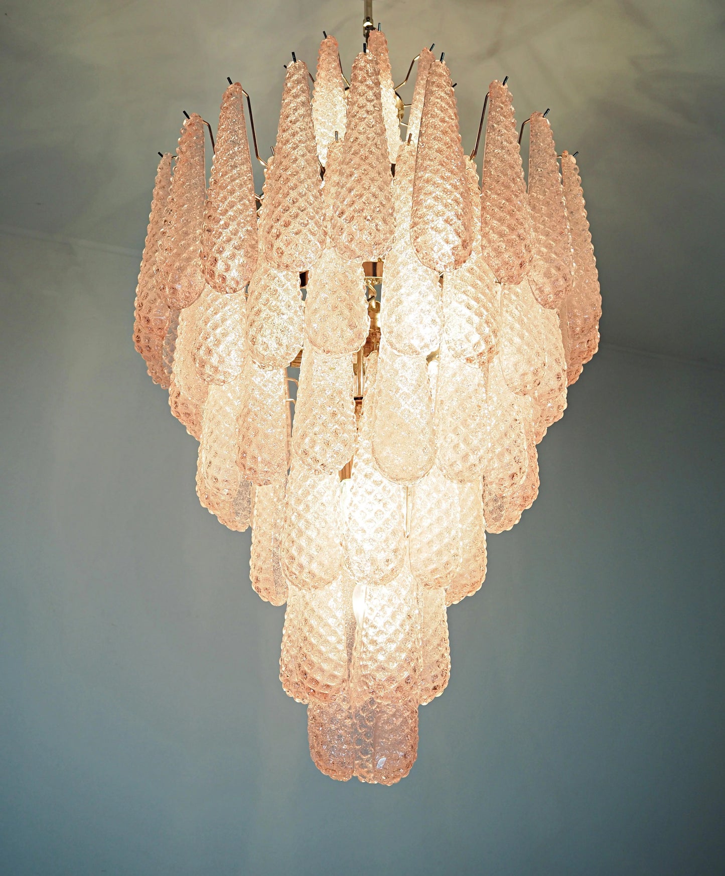 Murano Pink Petals Glass Chandelier - Nuvé