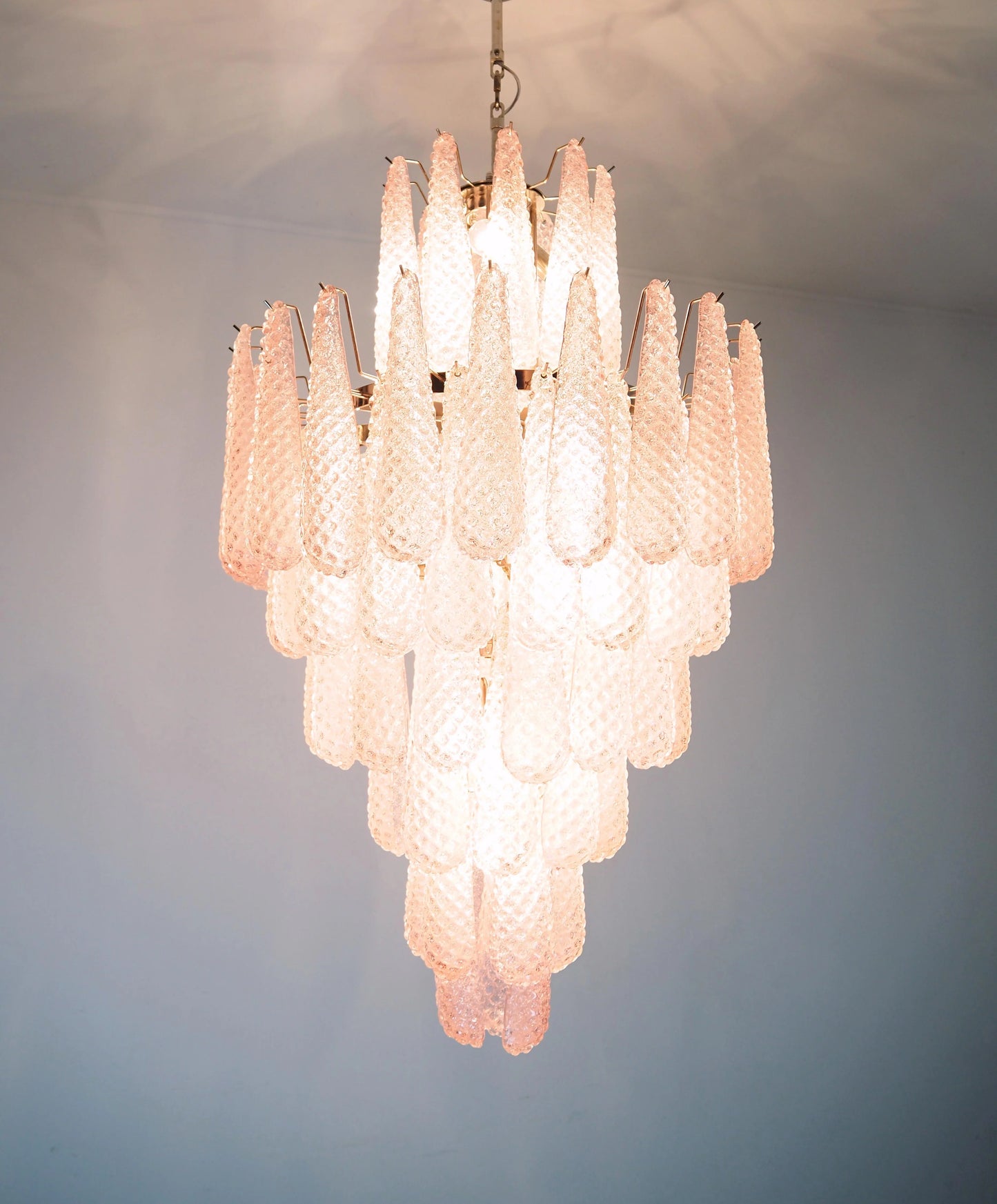 Murano Pink Petals Glass Chandelier - Nuvé