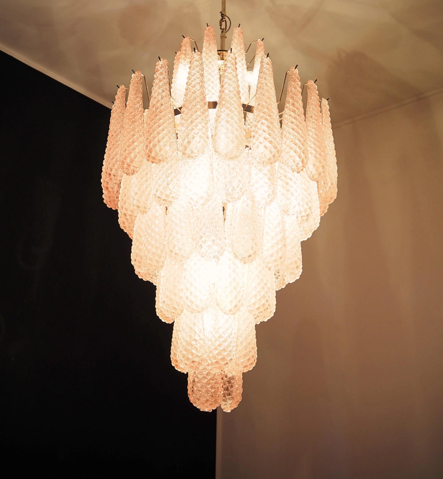 Murano Pink Petals Glass Chandelier - Nuvé