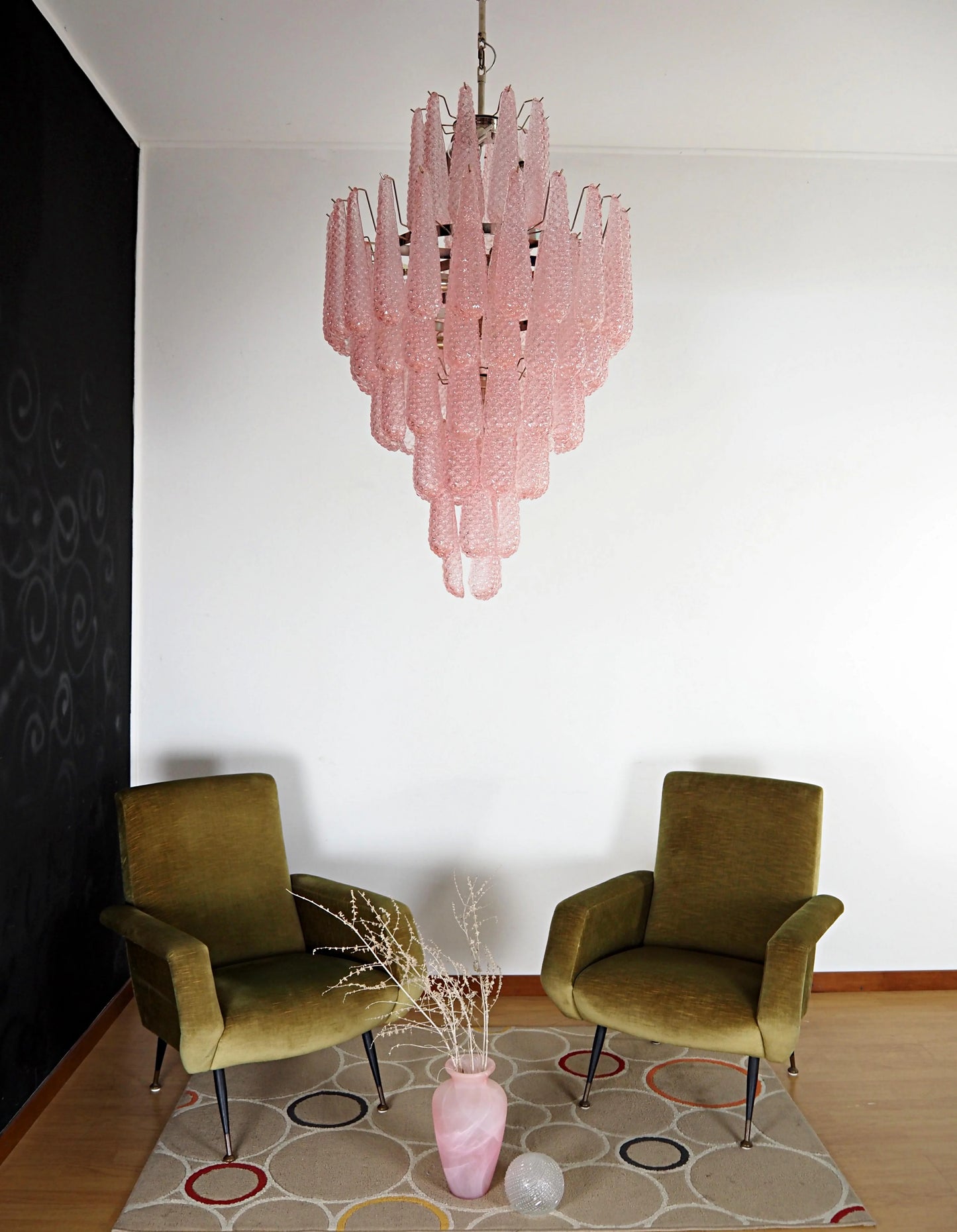 Murano Pink Petals Glass Chandelier - Nuvé