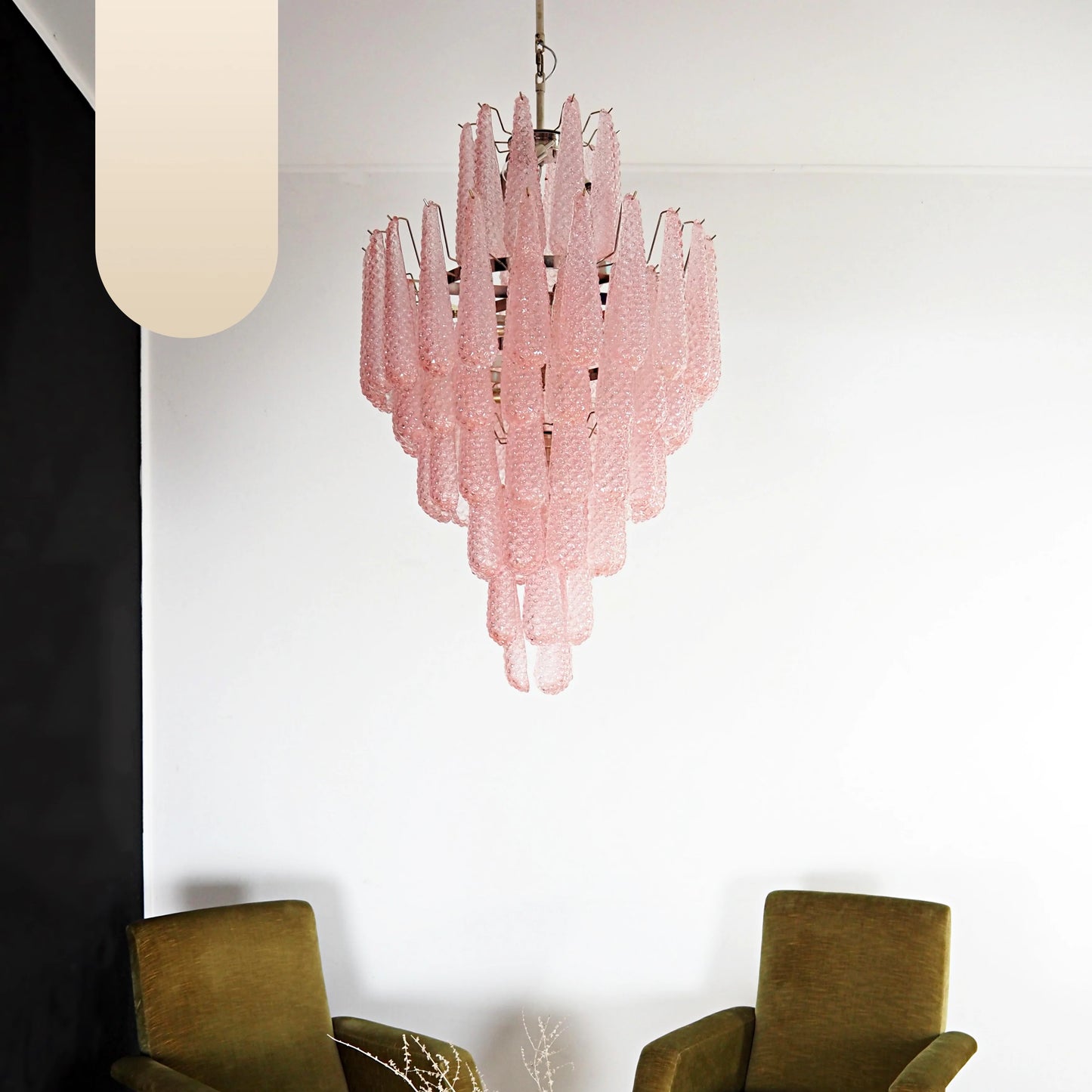 Murano Pink Petals Glass Chandelier - Nuvé