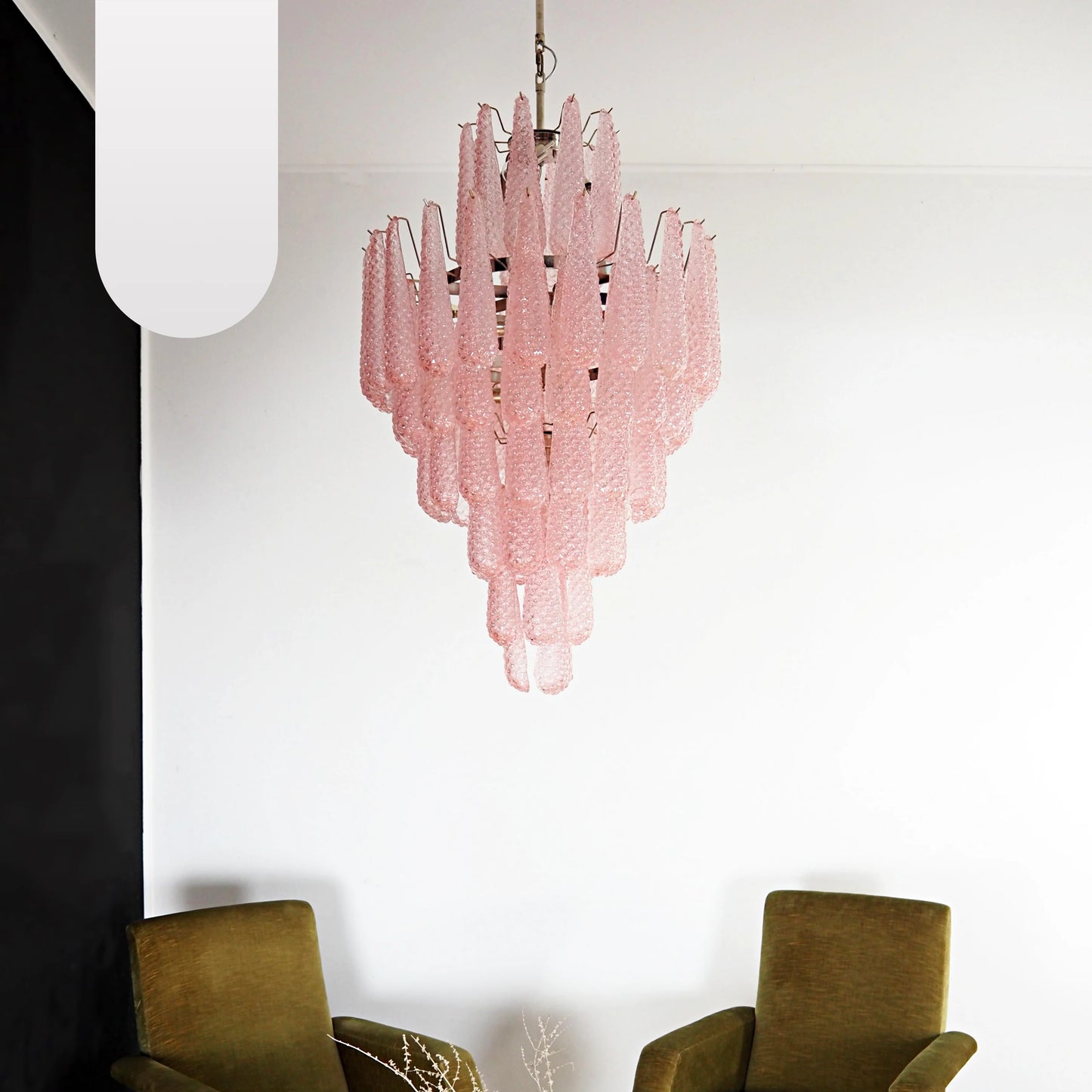 Murano Pink Petals Glass Chandelier - Nuvé