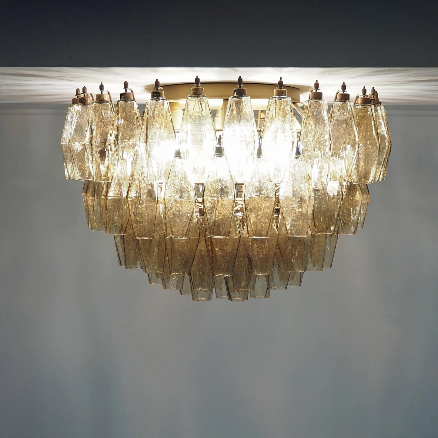 Murano Poliedri Smoked Ceiling Light - Nuvé