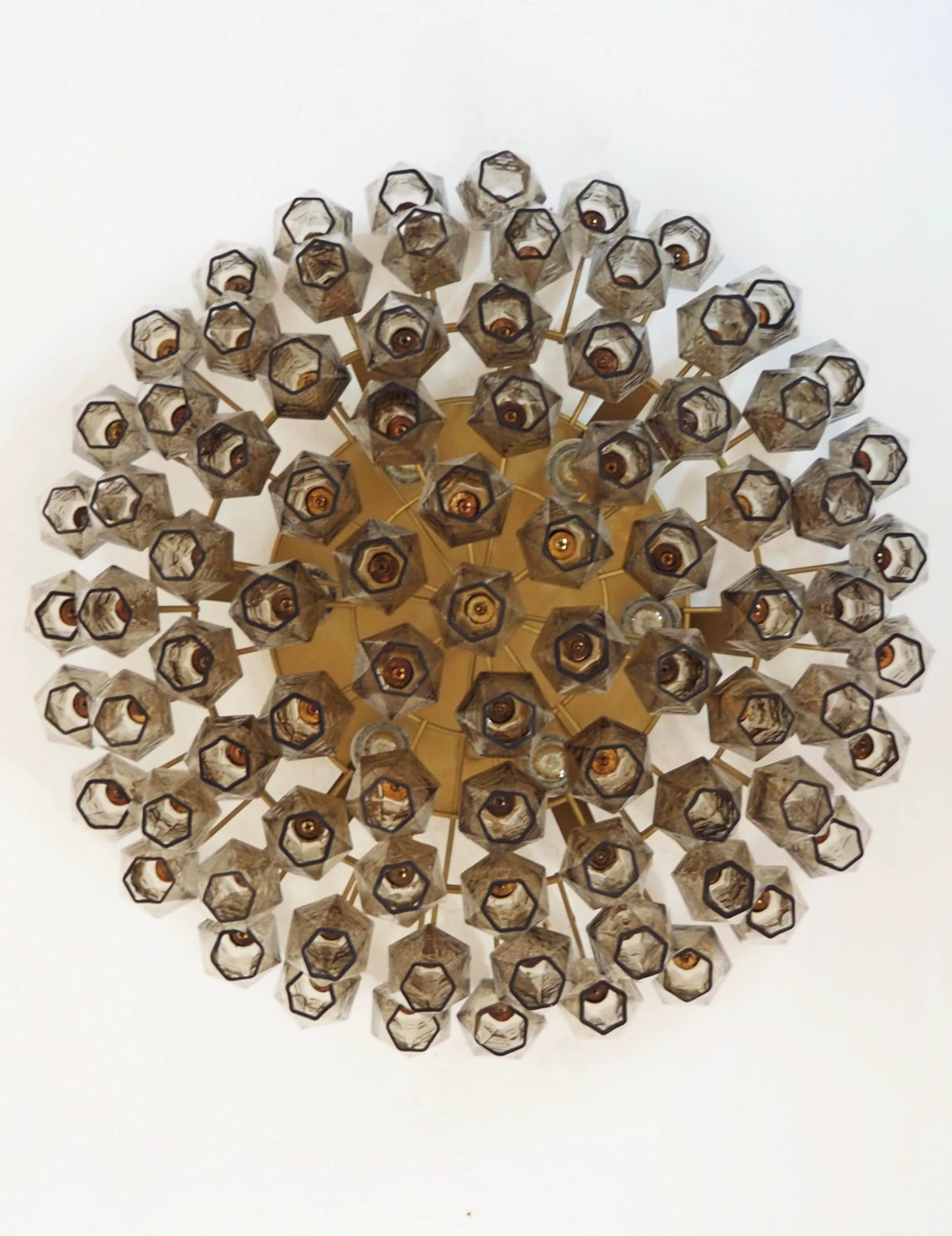 Murano Poliedri Smoked Ceiling Light - Nuvé