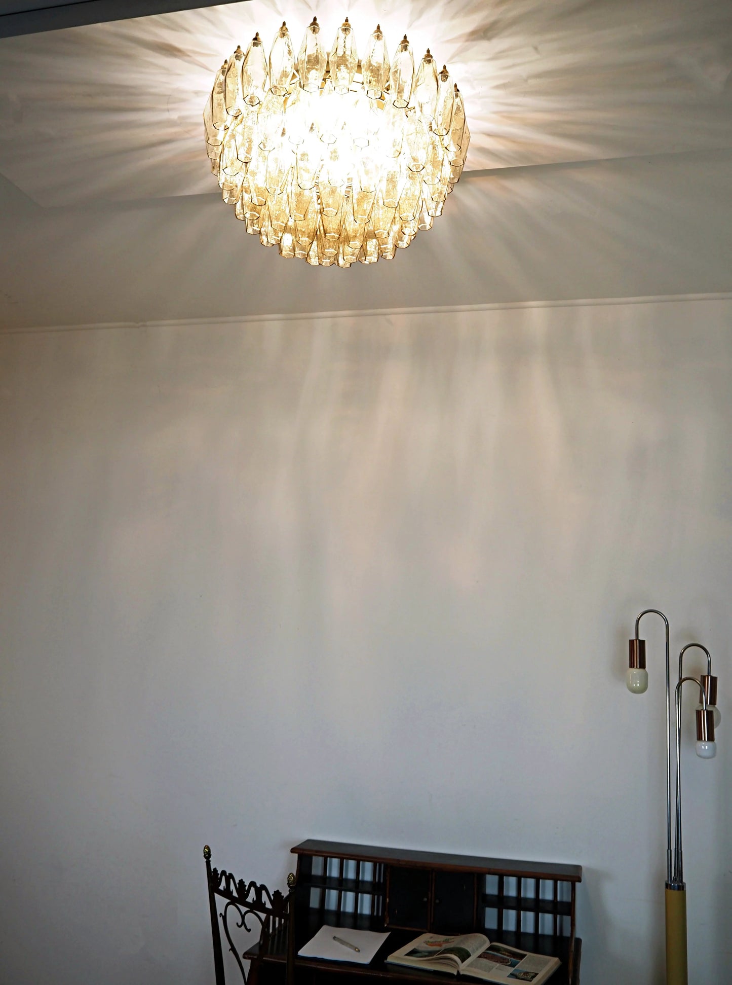 Murano Poliedri Smoked Ceiling Light - Nuvé