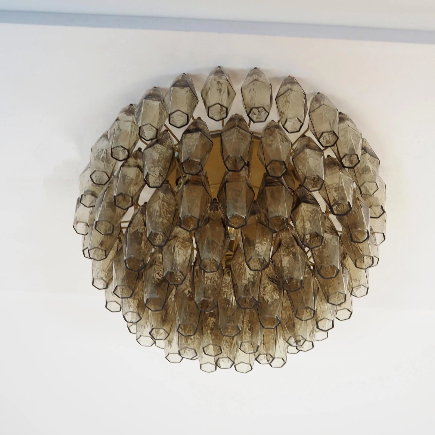 Murano Poliedri Smoked Ceiling Light - Nuvé