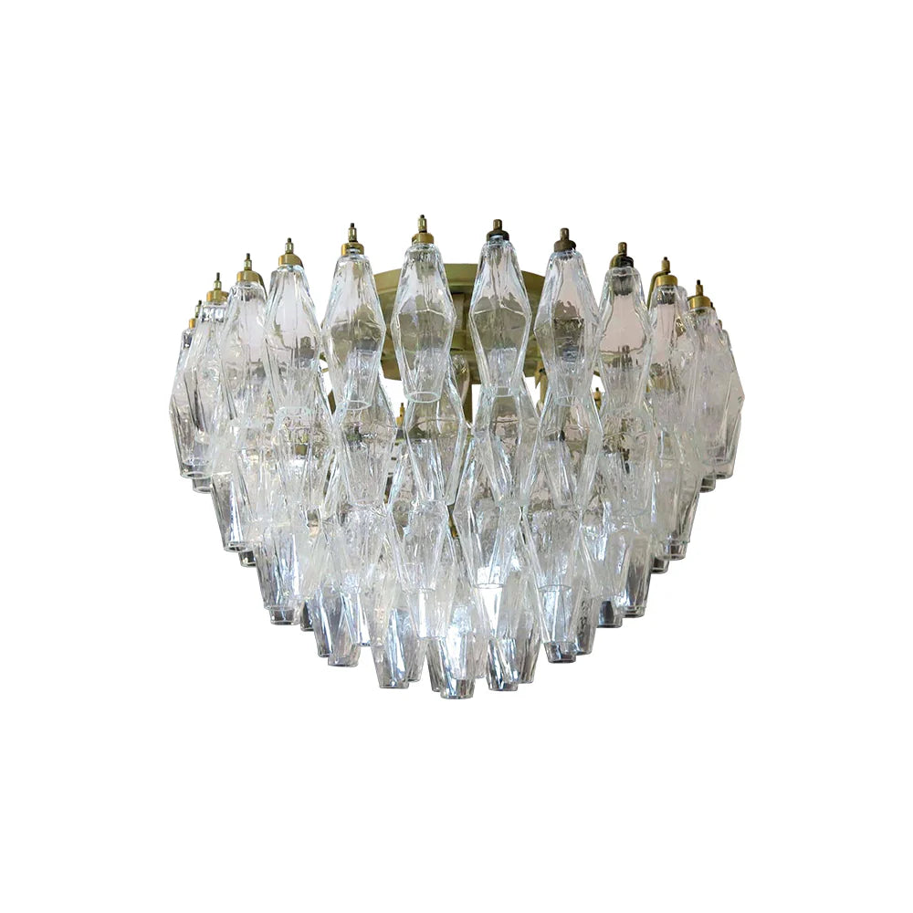 Murano Poliedri Transparent Ceiling Light - Nuvé