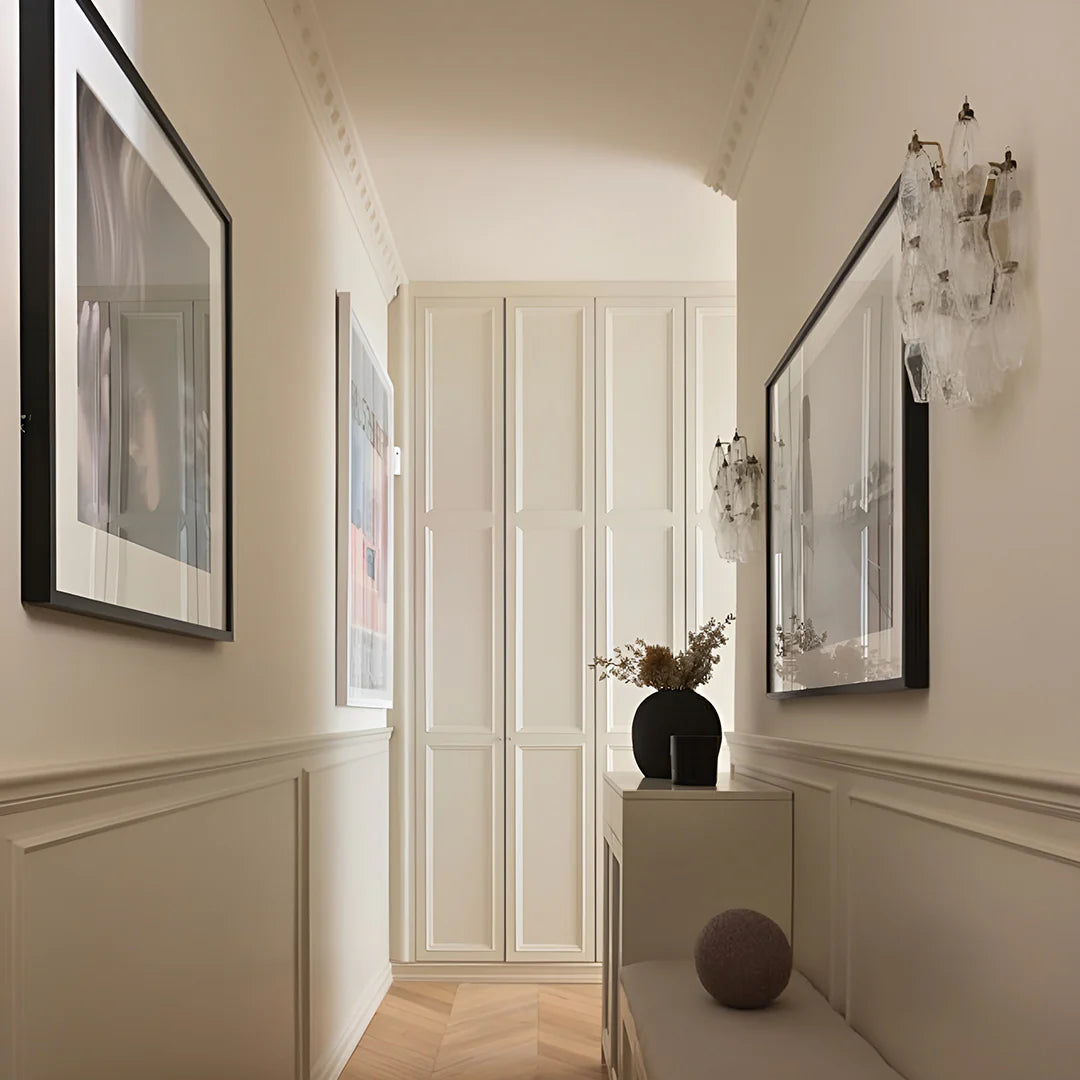 Murano Poliedri Transparent Glass Wall Sconces - Nuvé