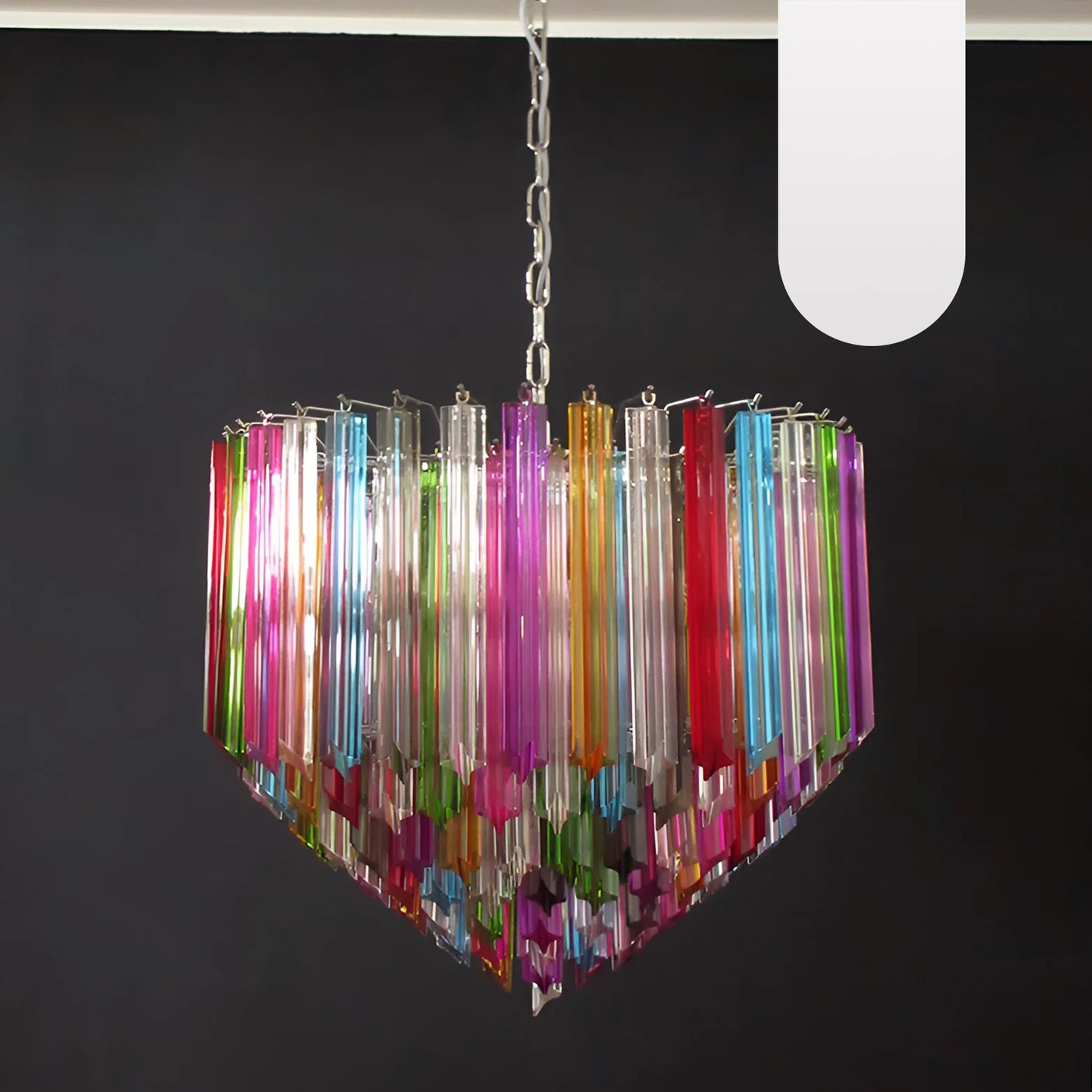 Murano Prisms Multicolored Chandelier - Nuvé